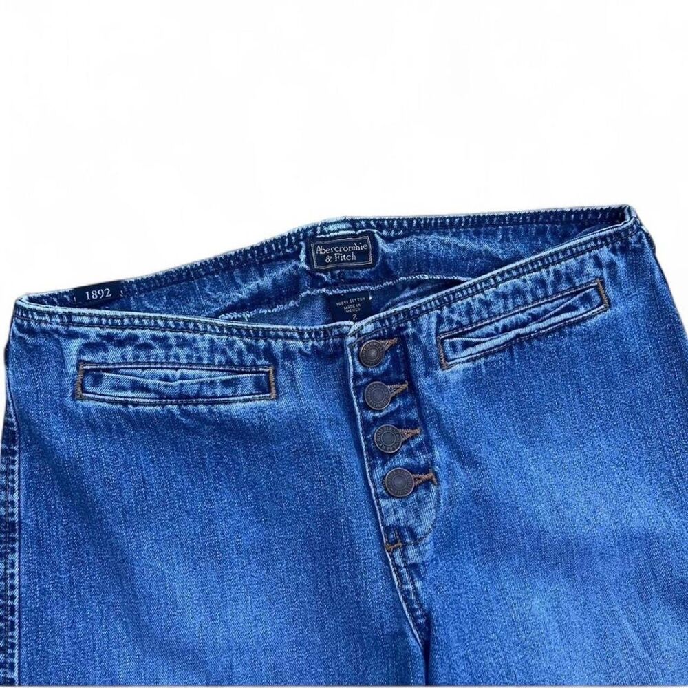 vintage button flyAbercrombie-fitch Women's Blue and Navy Jeans